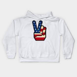 Vintage Peace in America Kids Hoodie